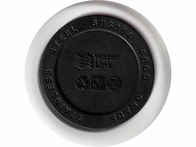 Вакуумная термокружка Waterline c кнопкой «Guard», 400 мл, белый