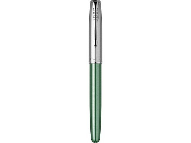 Ручка-роллер Parker Sonnet Essentials Green SB Steel CT, цвет чернил black, перо: F, в подарочной упаковке.