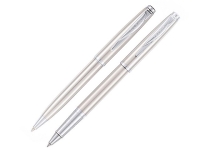 Набор Pierre Cardin PEN&PEN: ручка шариковая + роллер. Цвет - серебристый. Упаковка Е.