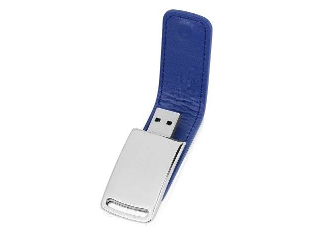 Флеш-карта USB 2.0 16 Gb с магнитным замком "Vigo", синий/серебристый