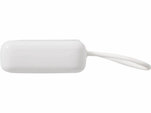 Внешний аккумулятор со встроенным кабелем «Liri», QC/PD, 10000 мАч, теплый белый