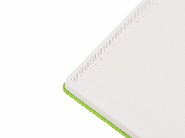 Бизнес-блокнот C2 софт-тач, твердая обложка, 128 листов, зеленое яблоко