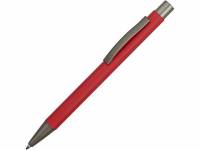 Ручка металлическая soft-touch шариковая «Tender», красный/серый