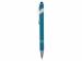 Ручка металлическая soft-touch шариковая со стилусом «Sway», синий/серебристый