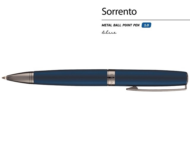 Ручка металлическая шариковая "Sorrento", синий матовый