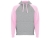 Толстовка с капюшоном "Badet" мужской, серый меланж/светло-розовый