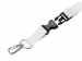 Ланъярд 2 см под сублимацию с карабином, межуровневым замком и замком обрыва, серебристый