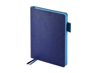 Ежедневник А5 датированный "Boston" 2026, синий с голубым обрезом