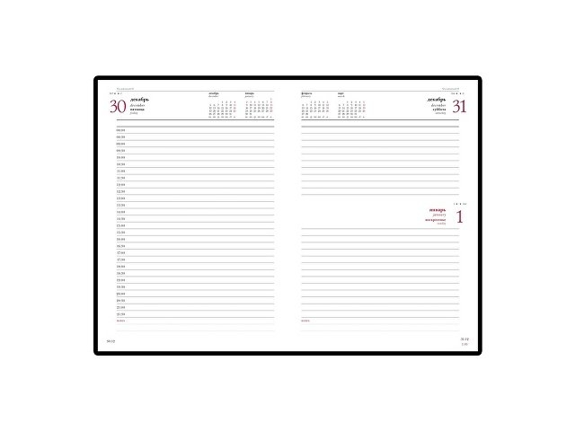 Ежедневник А5 датированный «Sidney Nebraska» 2026, синий (золотой обрез)