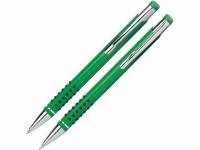 Набор «Онтарио: ручка шариковая, карандаш механический, зеленый/серебристый