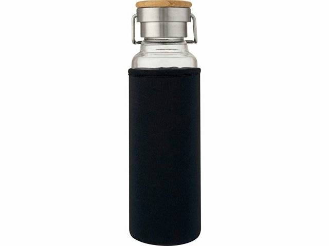 Thor, стеклянная бутылка объемом 660 мл с неопреновым чехлом, черный