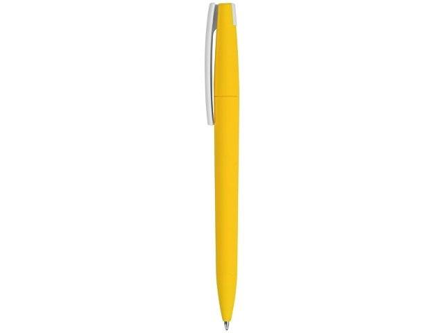 Ручка пластиковая soft-touch шариковая «Zorro», желтый/белый