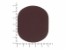 ПАТЧ ОВАЛ soft-touch (коричневый ) 6,0 х 5,0 см