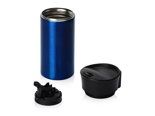 Вакуумная термокружка с кнопкой Upgrade, Waterline, тубус, темно-синий