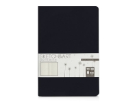 Скетчбук "Sketch & Art" в твердом переплете 143х216 мм, 100 л. бежевой бумаги 100 г/м2, черный