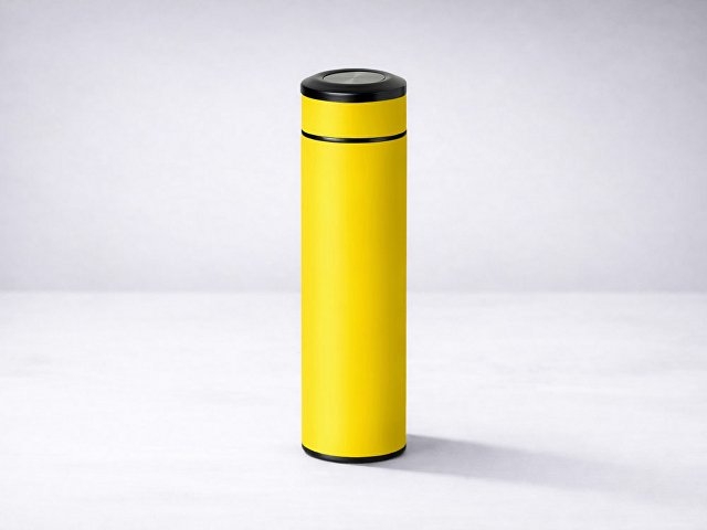 Вакуумный термос "Vacuum Flask C1", soft touch, 420мл, желтый