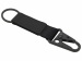 Брелок-ремувка "Carabinier" из ткани с вставкой из экокожи и карабином, черный
