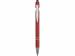 Ручка металлическая soft-touch шариковая со стилусом «Sway», красный/серебристый