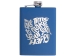 Фляжка 240 мл Remarque soft touch, 304 сталь, синий (гравировка)