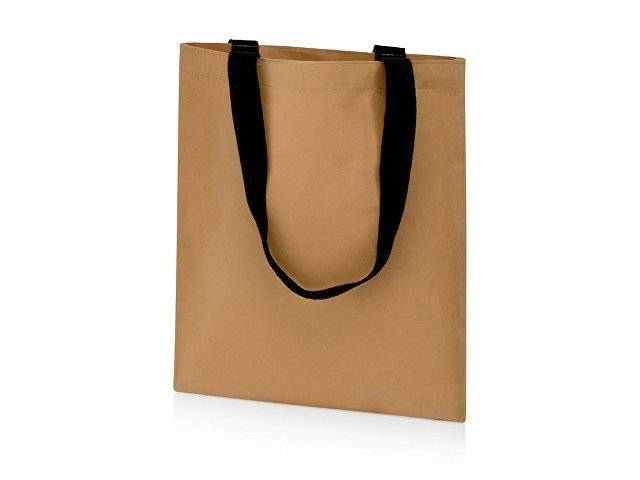 Сумка-шоппер Papyrus из моющейся крафт-бумаги, натуральный/черный