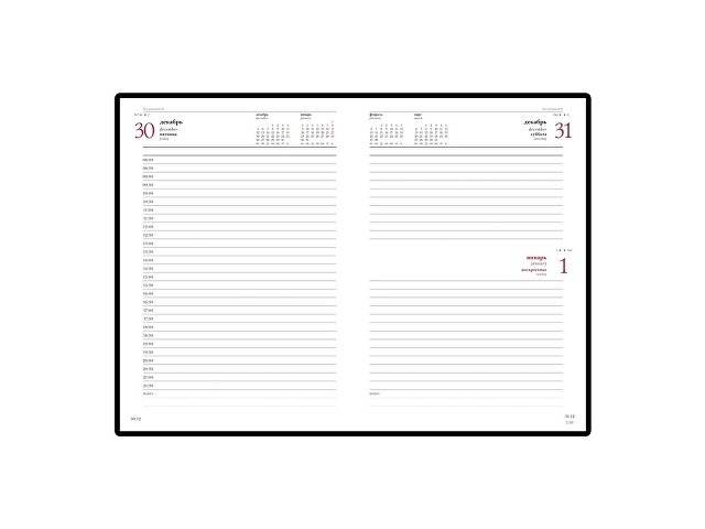 Ежедневник А5 датированный «Leader» 2026, зеленый