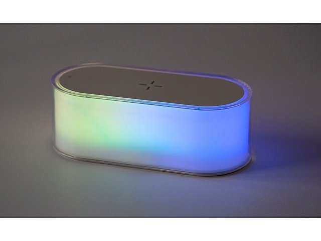 Ночник с беспроводной зарядкой и RGB подсветкой "Miracle", 15 Вт, белый