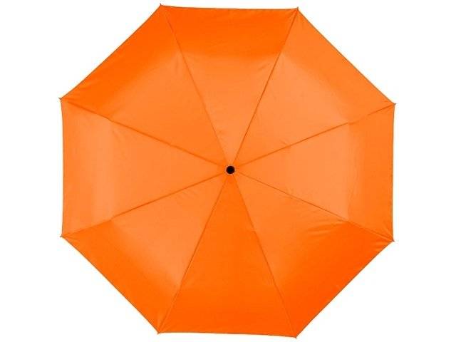 Зонт Alex трехсекционный автоматический 21,5", оранжевый