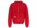 Толстовка оверсайз с капюшоном на молнии «Monaco», красный, лейбл, бренд тайп и термотрансфер