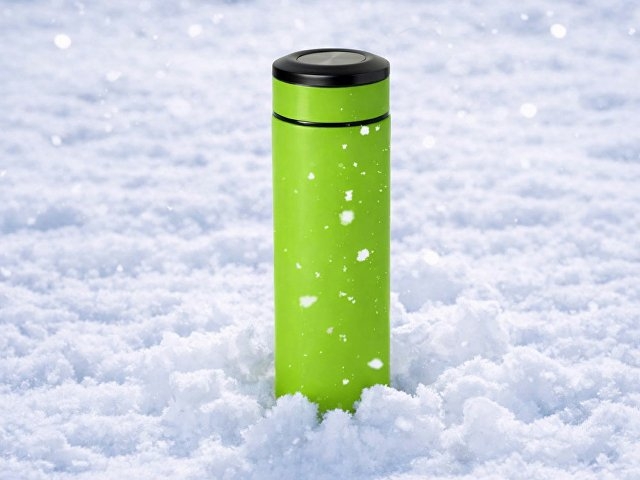 Вакуумный термос "Vacuum Flask C1", soft touch, 420мл, зеленое яблоко
