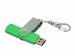 Флешка с  поворотным механизмом, c дополнительным разъемом Micro USB, 32 Гб, зеленый