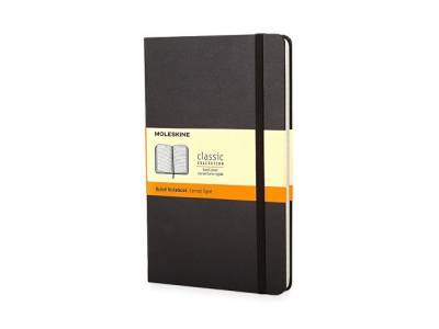 Записная книжка Moleskine Classic (в линейку) в твердой обложке, Pocket (9x14см), черный