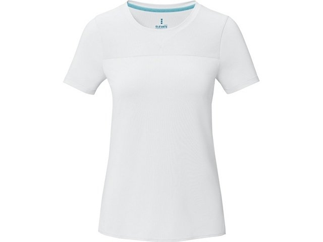Borax Женская футболка с короткими рукавами из переработанного полиэстера согласно стандарту GRS с отличным кроем - Белый