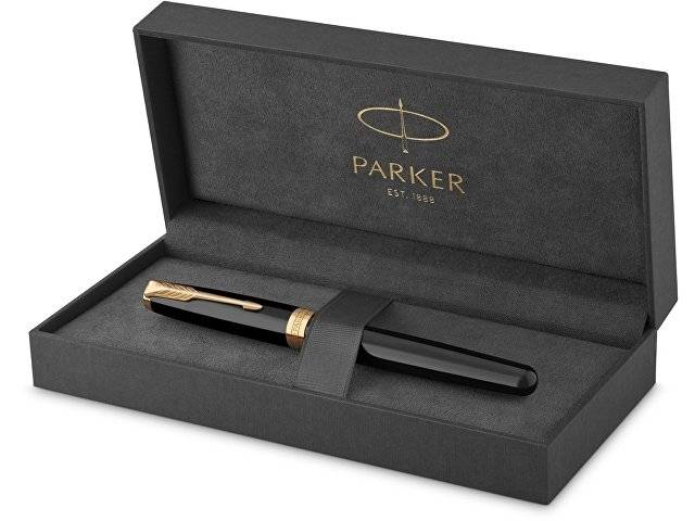 Ручка перьевая «Parker Sonnet Core Black Lacquer GT», черный/золотистый