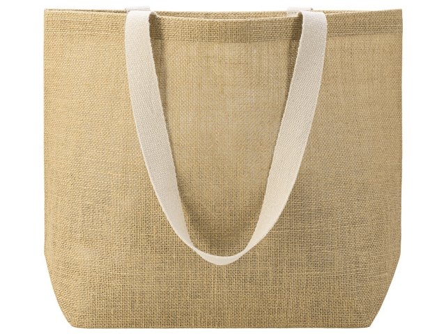 Сумка Jute джутовая с широким дном, натуральный