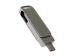 USB 2.0- флешка на 32 Гб с поворотным механизмом и дополнительным разъемом Type-C