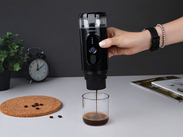 Портативная кофемашина Rombica Barista 2 Black с логотипом Rombica