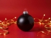 Стеклянный елочный шар "Christmas bauble", черный металлик, с серебристым колпачком в черной коробке