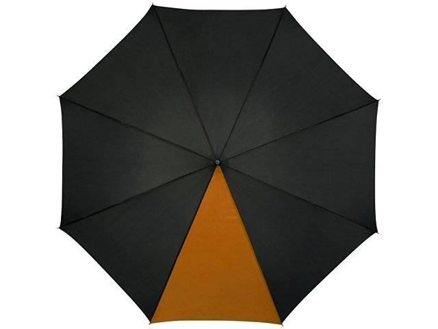 Зонт-трость Lucy 23" полуавтомат, черный/оранжевый