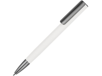 Ручка металлическая шариковая "Insomnia" софт-тач с зеркальным слоем, белая с серым