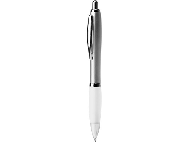 Ручка пластиковая шариковая CONWI, серебристый/белый
