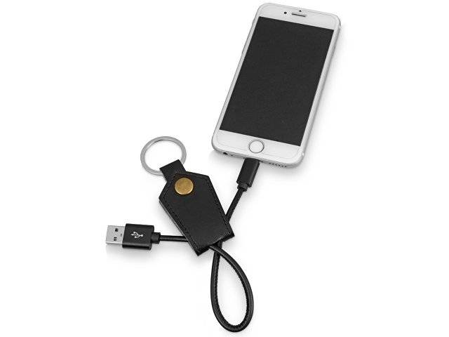 Кабель-брелок USB-Lightning «Pelle», черный
