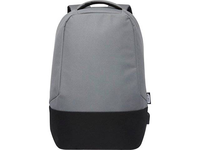 Рюкзак Cover из вторичного ПЭТ с противосъемным приспособлением, серый