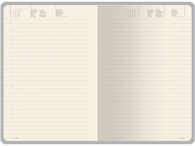 Ежедневник недатированный А5 "Megapolis Nebraska Flex", серый с золотым обрезом