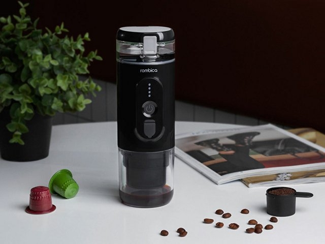Портативная кофемашина Rombica Barista 2 Black с логотипом Rombica