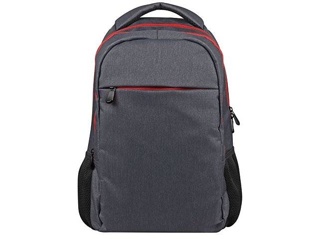 Рюкзак «Metropolitan», серый с красной молнией и красной подкладкой