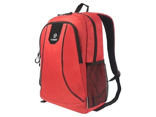 Рюкзак TORBER ROCKIT с отделением для ноутбука 15,6", красный, полиэстер 600D, 46 х 30 x 13 см