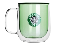 Цветная кружка Ubud с двойными стенками, зеленый (тампопечать)