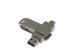 USB 2.0- флешка на 32 Гб с поворотным механизмом и дополнительным разъемом Type-C