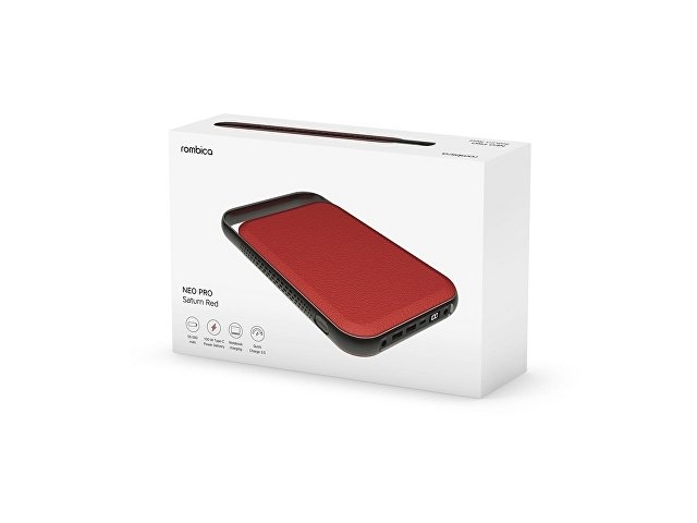 Внешний аккумулятор «NEO PRO Saturn» для ноутбуков с QC/PD, 55000 mAh, красный
