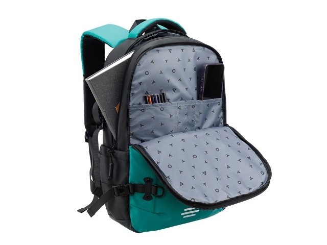 Рюкзак спортивный TORBER Xtreme 18", зелёный/чёрный, 31 х 12 х 46 см, 17л